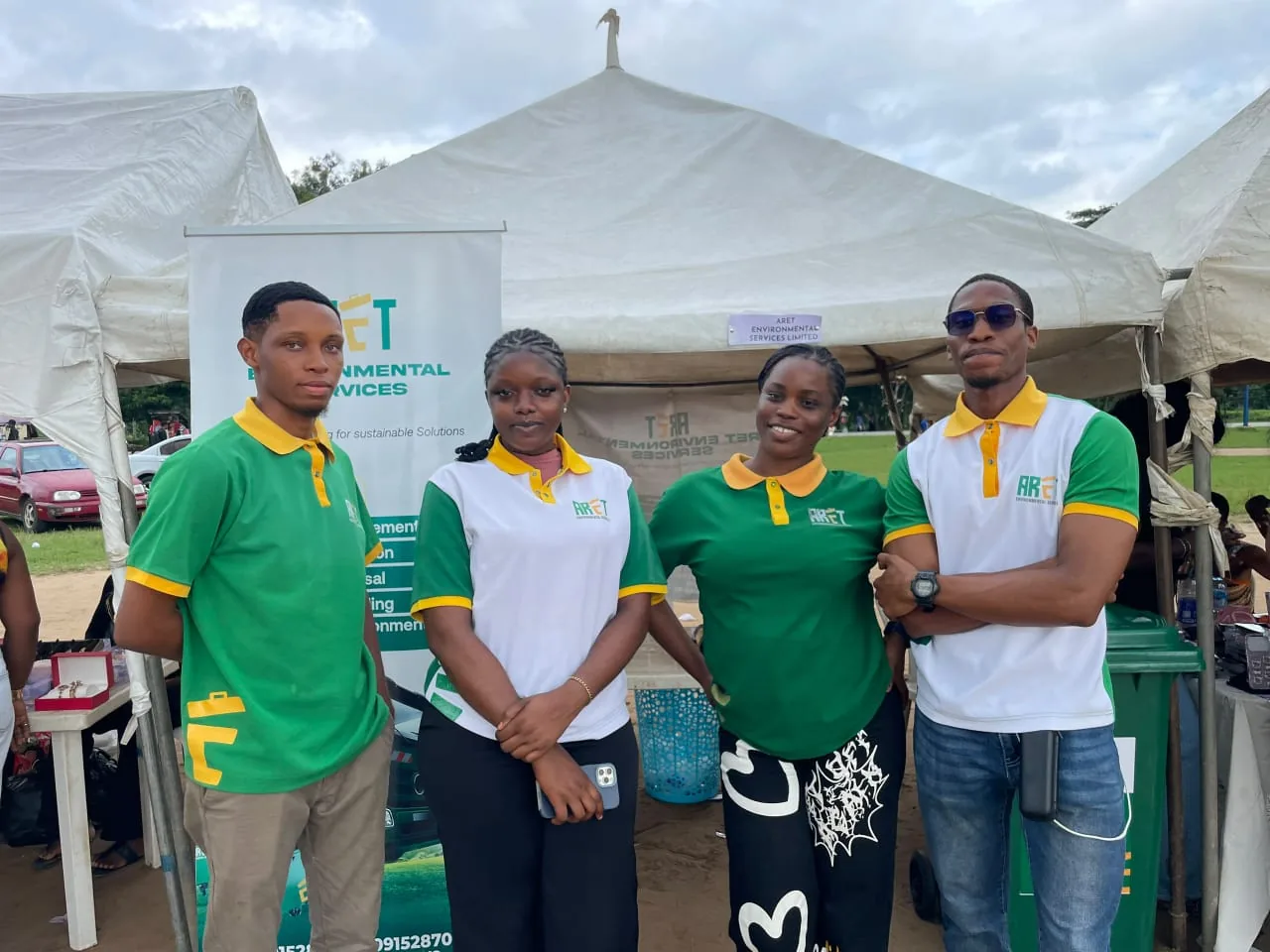 ARET team members at a community environmental engagement event